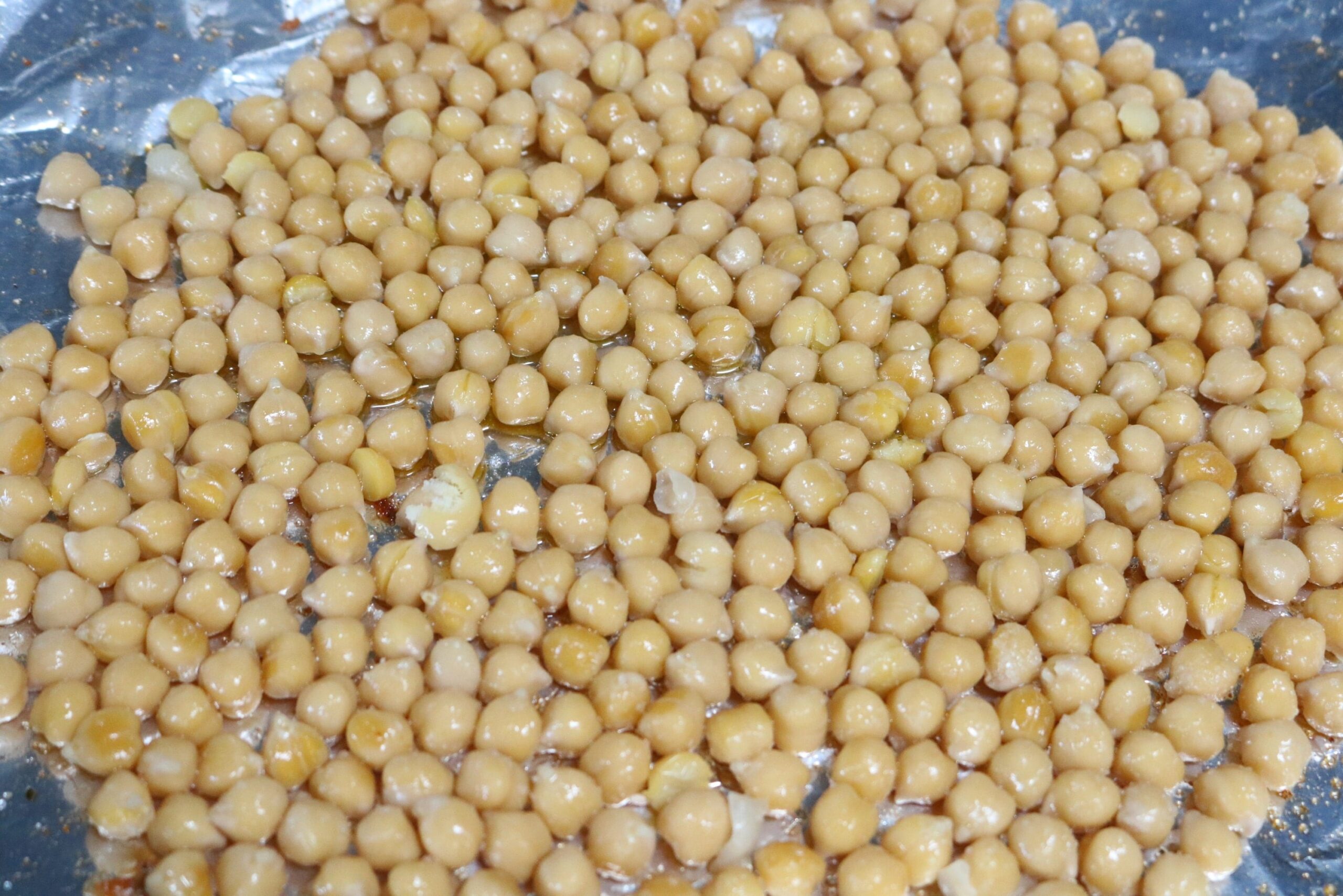 Salt and vinegar roasted chickpeas are a quick and portable snack for camping or hiking. They're easy to make, filling and simple.