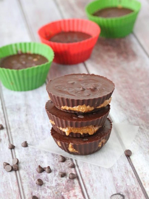 Easy Dark Chocolate Almond Butter Cups (DairyFree)
