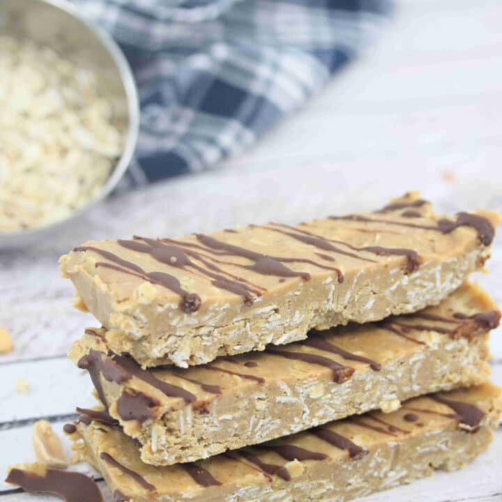 Vanilla Peanut Butter Protein Bars Recipe (Dairy + GlutenFree)