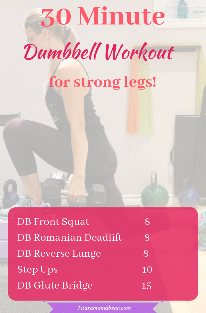 Beginner Dumbbell Leg Workout For Strength (With PDF)