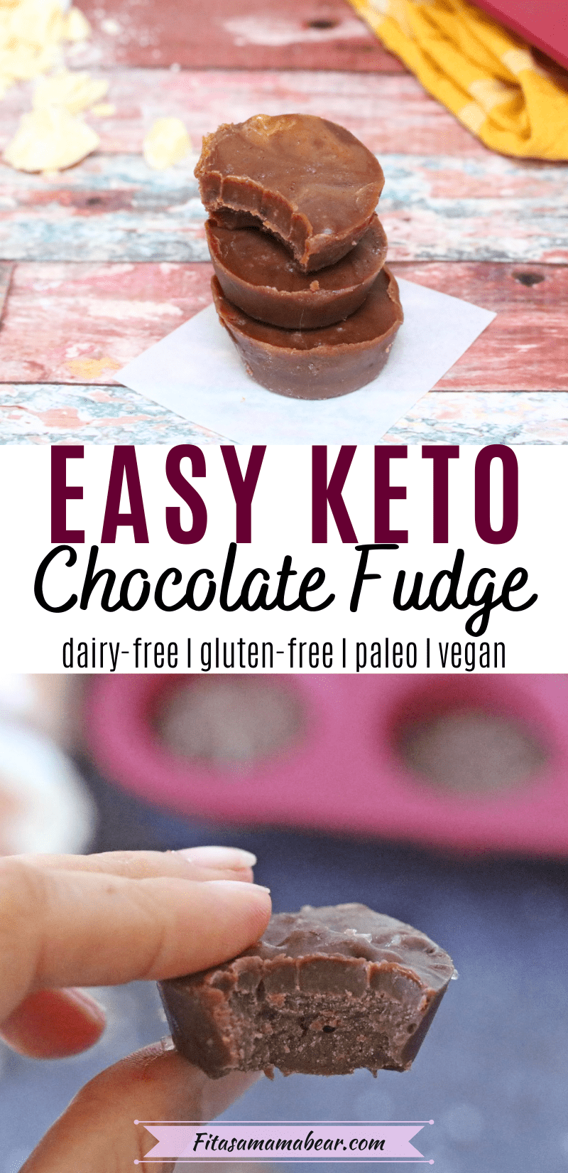 Salted Keto Chocolate Fudge (dairy-free!)