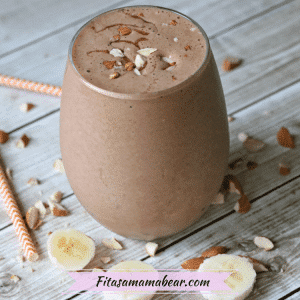 Featured image: a chocolate smoothie in a glass jar