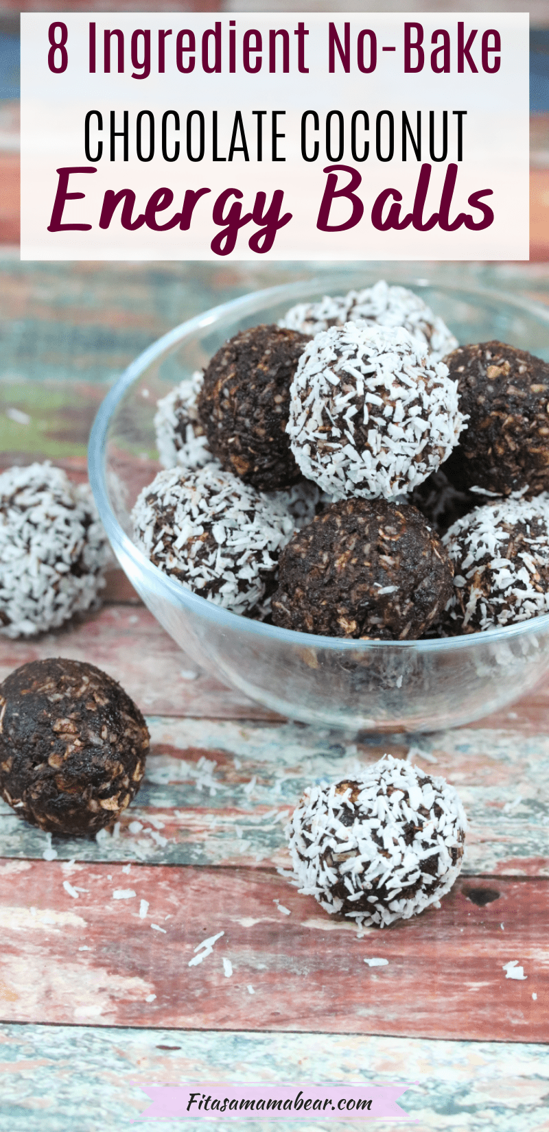 Chocolate Coconut Energy Balls With Dates (NoBake Bliss Balls) Video