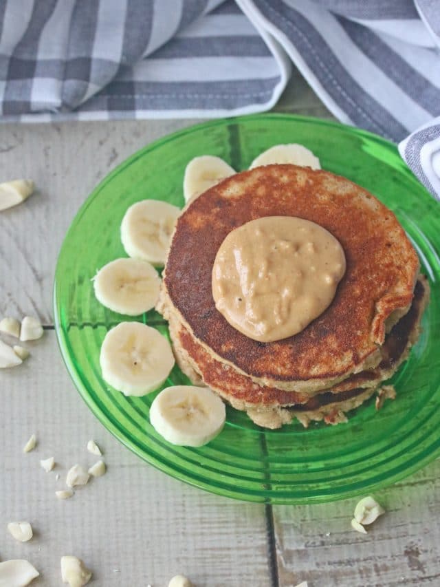 Decadent Peanut Butter Banana Pancakes Story Fit as a Mama Bear