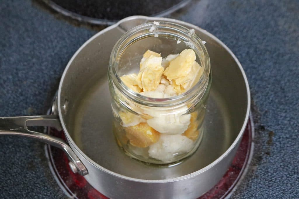 All natural sunscreen recipe in process image