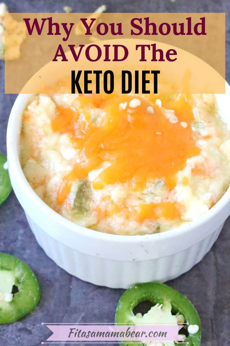 Pinterest image with text: keto diet jalapeno cream cheese dip in a ramekin