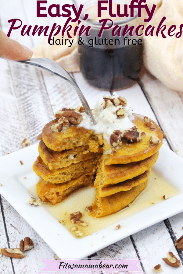 Healthy Pumpkin Pancakes Recipe (DairyFree, GlutenFree, Paleo option)