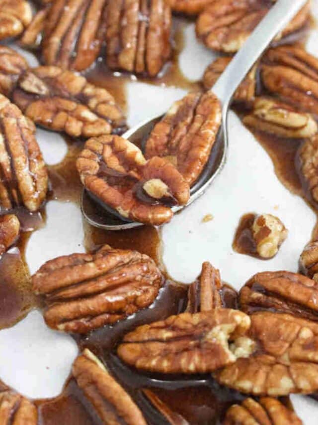 The BEST Candied Pecans Recipe (Totally Vegan) Fit as a Mama Bear