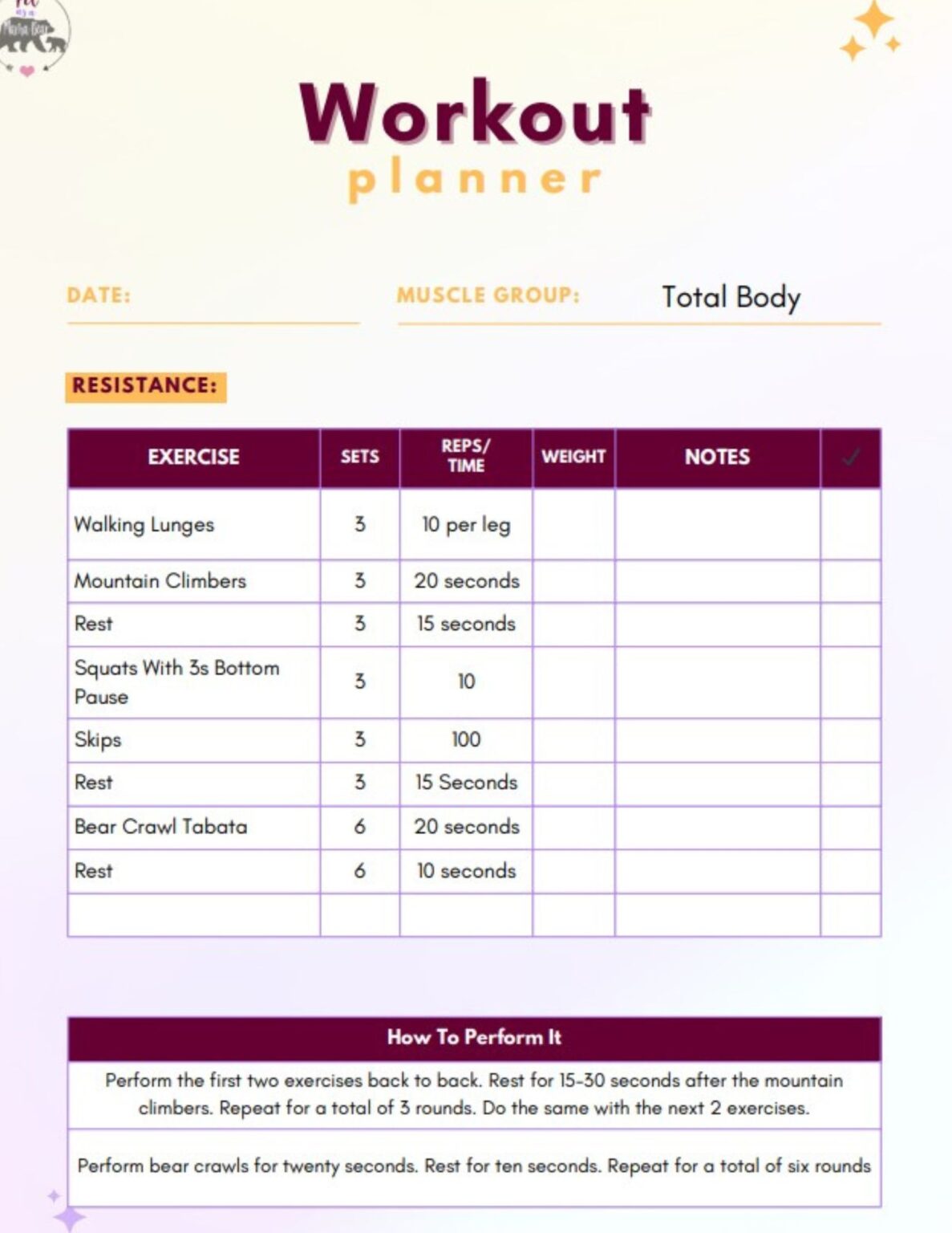 20 Minute Beginner HIIT Workout [No Equipment] - Fit as a Mama Bear