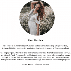 Featured image with text: a women smiling for a bio shot