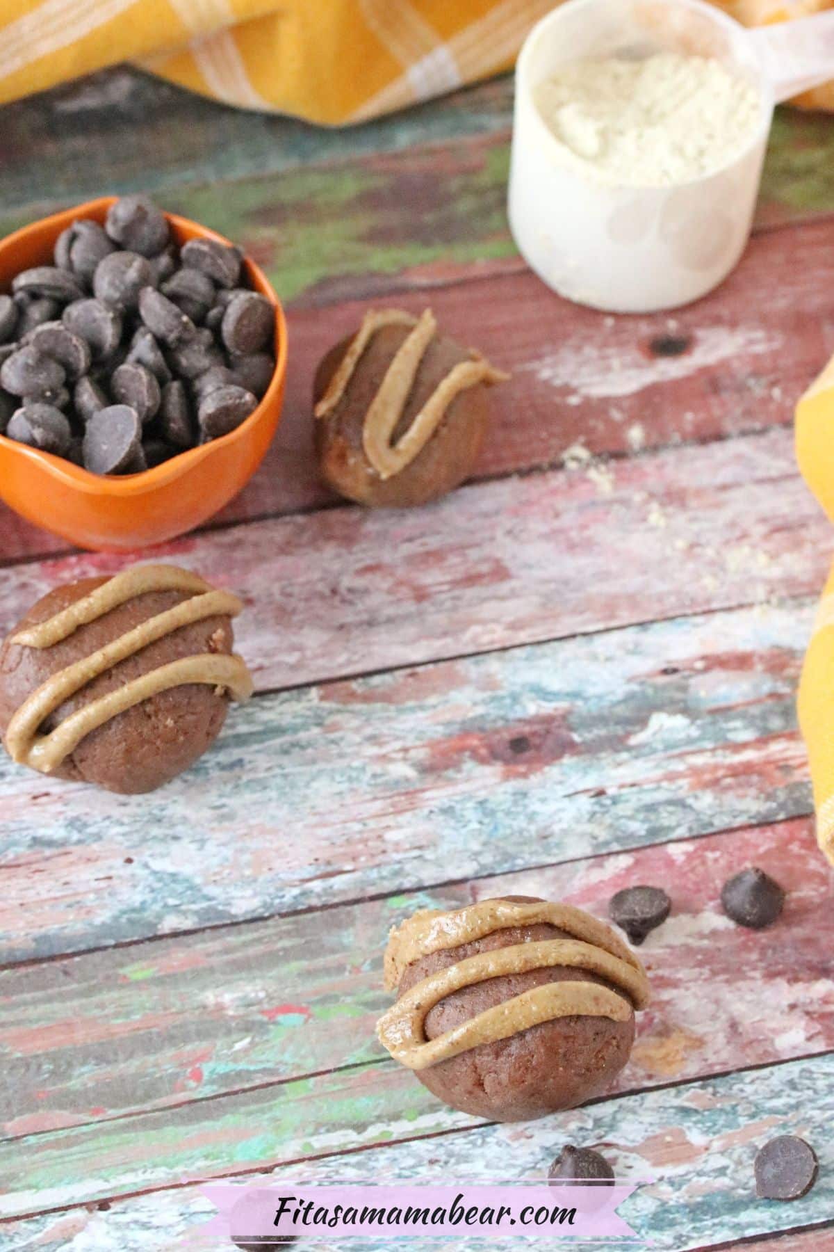 Chocolate Protein Brownie Balls (no peanut butter, dairyfree)