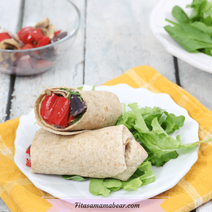 Hummus And Grilled Vegetables Wrap
