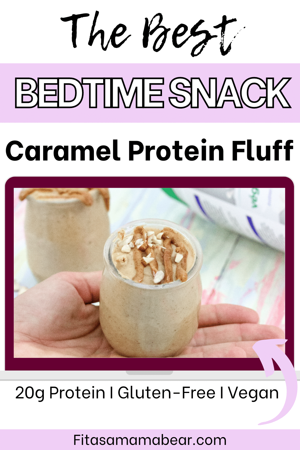 Vegan Caramel Protein Fluff (High Protein, Healthy Bedtime Snack)