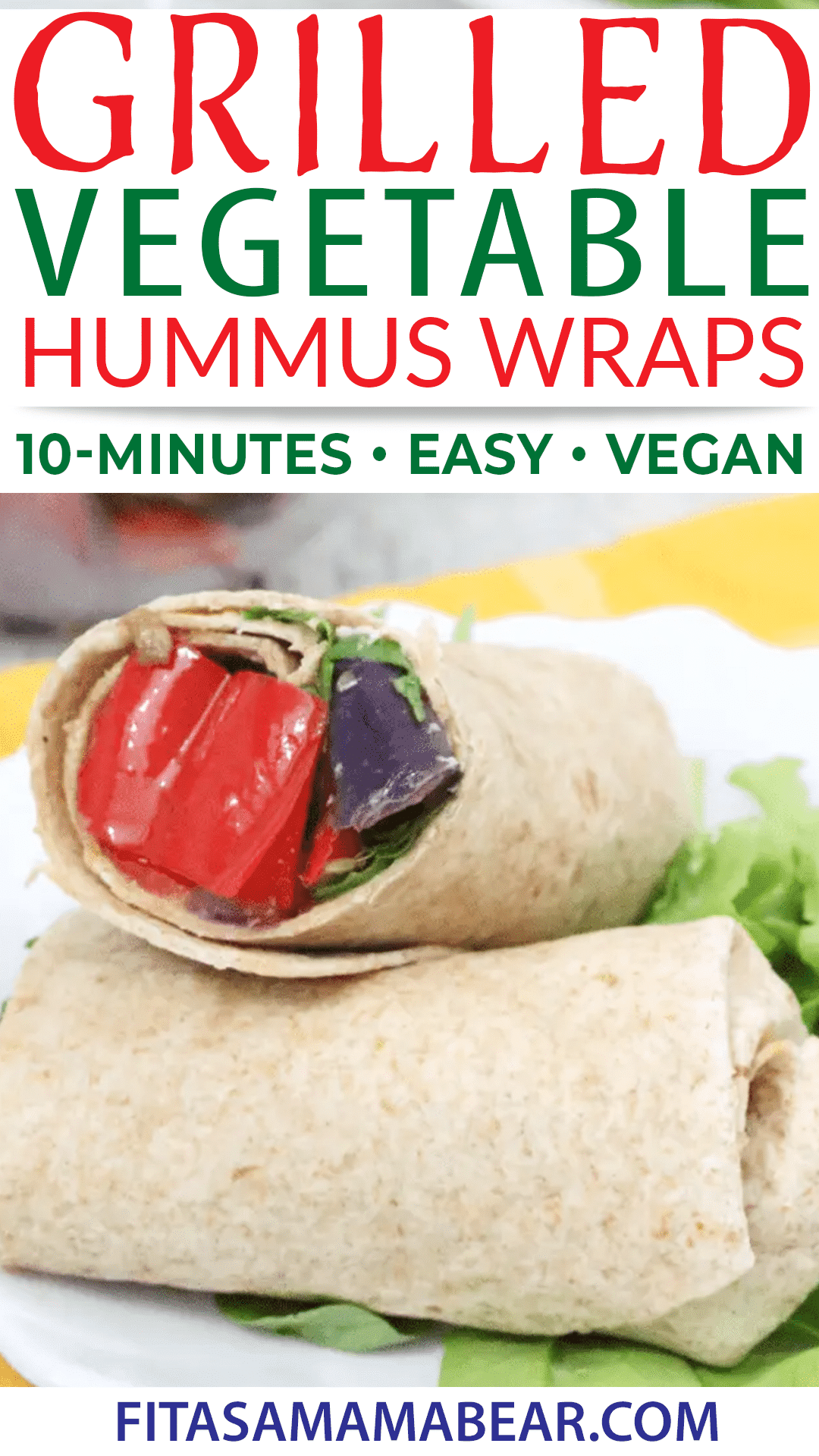 Hummus And Grilled Vegetables Wrap