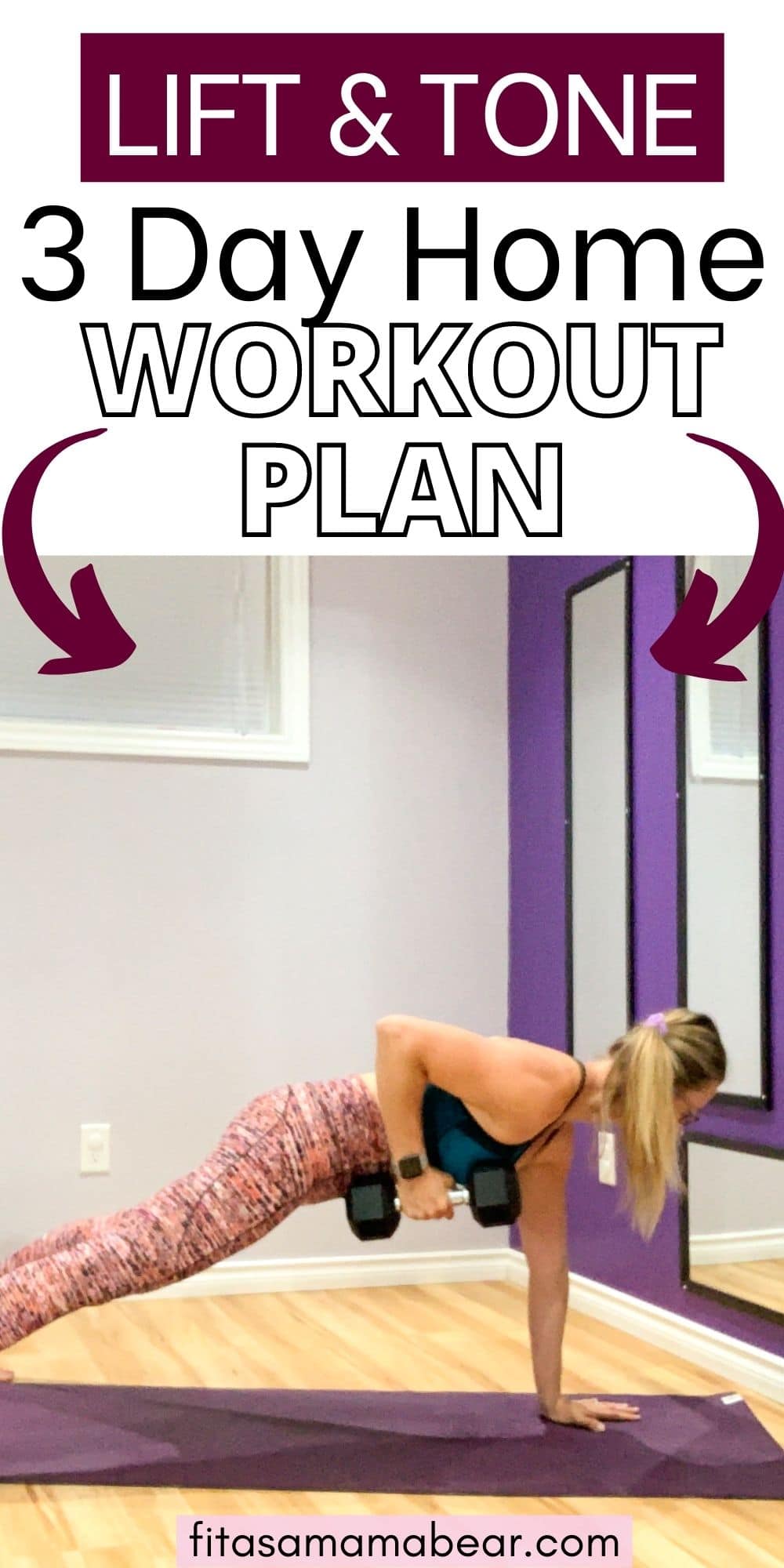 3 day discount split workout women