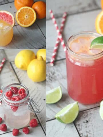 Summertime mocktails perfect for pregnancy with 3 images of drinks