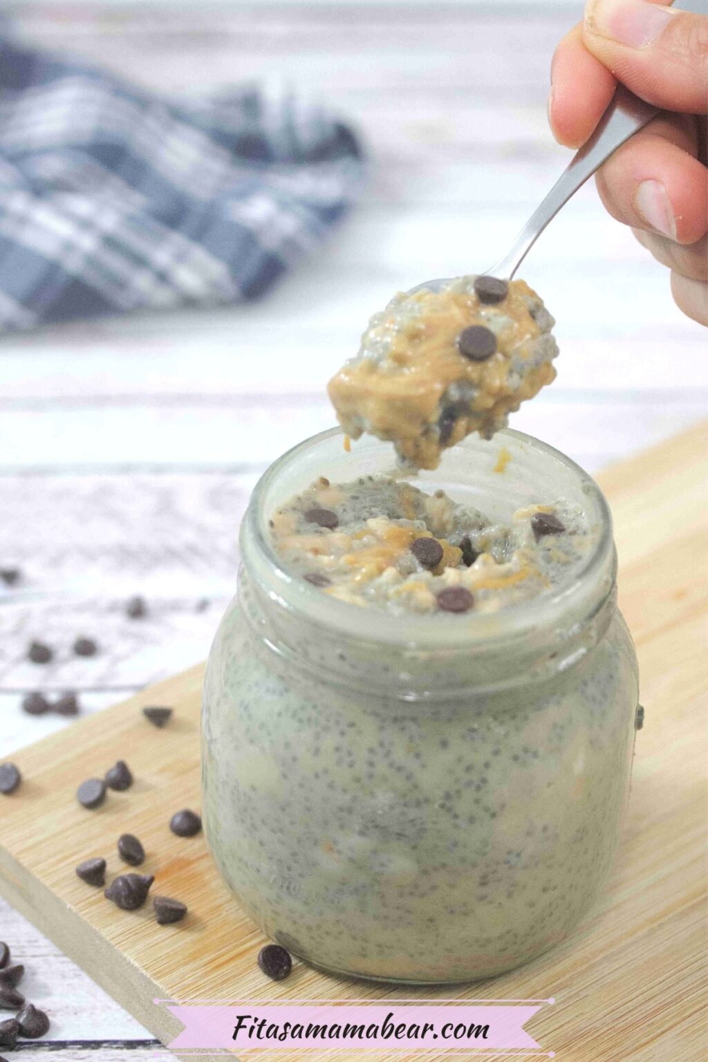 Peanut Butter Protein Powder Chia Pudding (19g protein, No dairy)