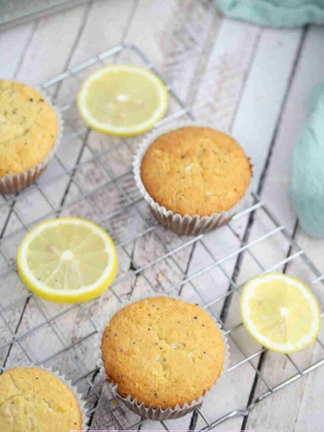 Healthy Lemon Muffins (high protein, glutenfree) Story Fit as a Mama