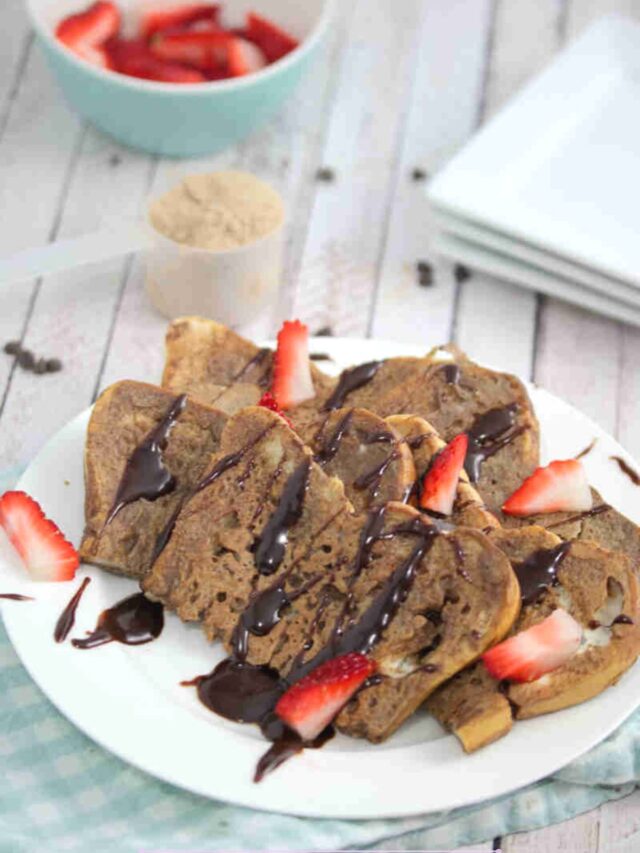 Chocolate Protein Powder French Toast Recipe Story Fit as a Mama Bear