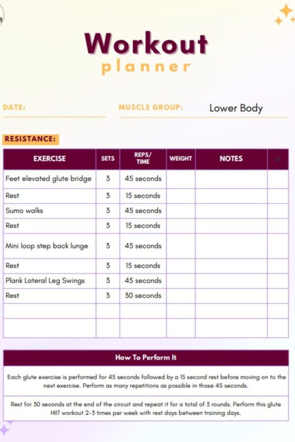 Glute HIIT Workout For Women (With PDF)