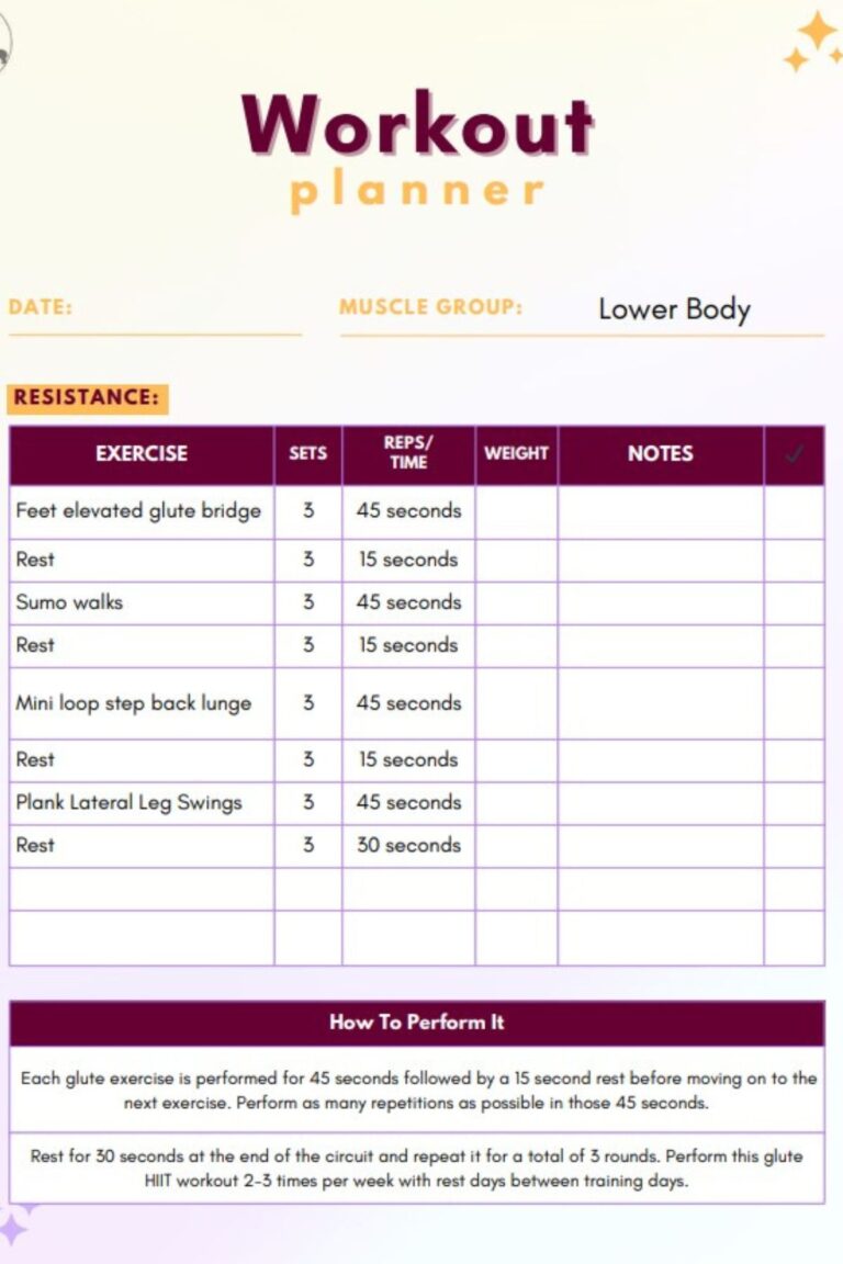 Glute HIIT Workout For Women (With PDF)