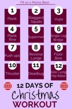 12 Days Of Christmas Workout - Fit as a Mama Bear