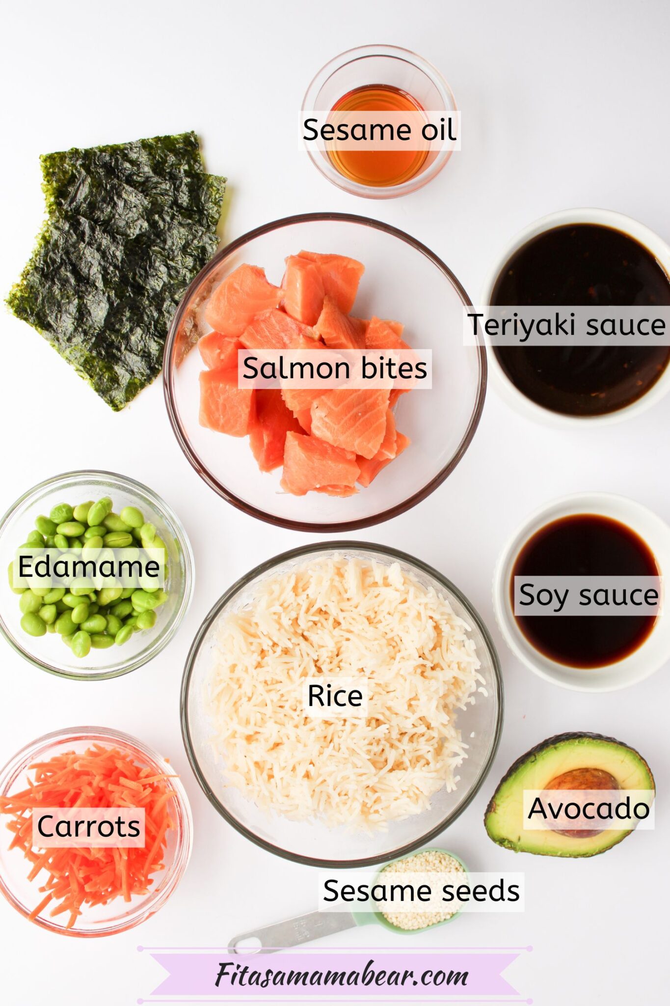 Curated visual reference: Gallery Detail: Salmon Poke Bowl Gluten Free Fit As A Mama Bear