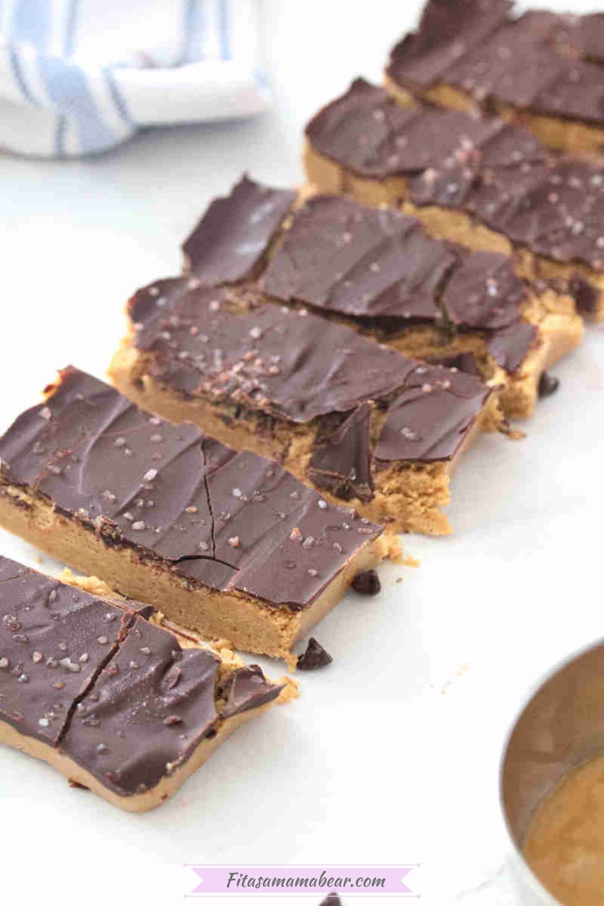 sliced frozen peanut butter chocolate bars