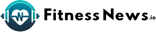 Logo with the words fitness news.
