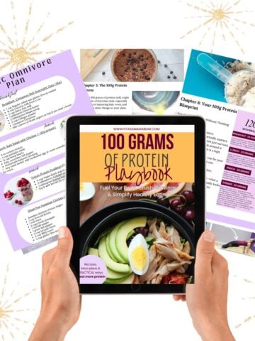 Promotion image with an e-book in front and two hands holding it with pages behind it.