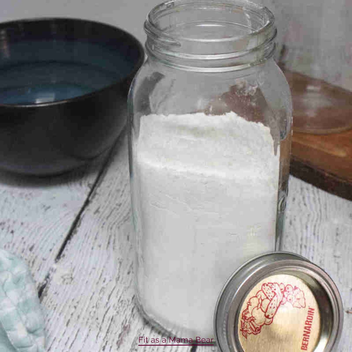 Homemade pancake mix in a mason jar.