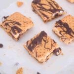 frozen protein smores with chocolate drizzle